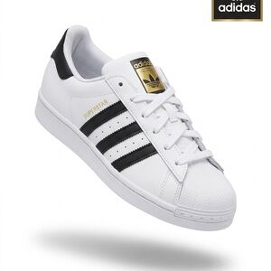 Adidas Superstar White Black Stripes C77154 Mens US 5 Shell Toe